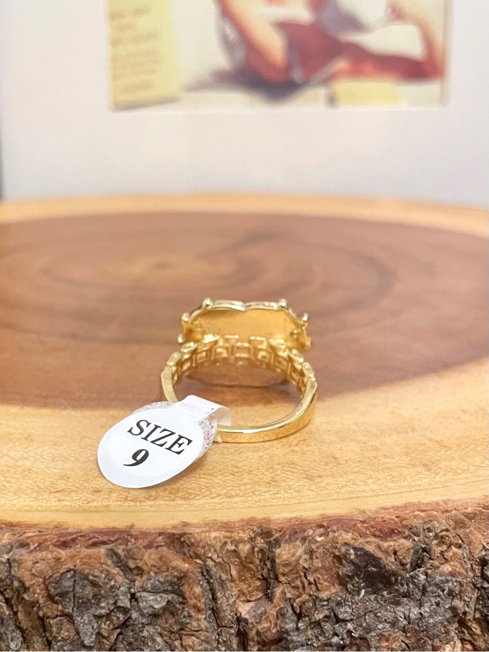 Betty Boop Gold Filled Cartoon Face Statement Ring With Watchband Style Band NWT - Picture 9 of 14
